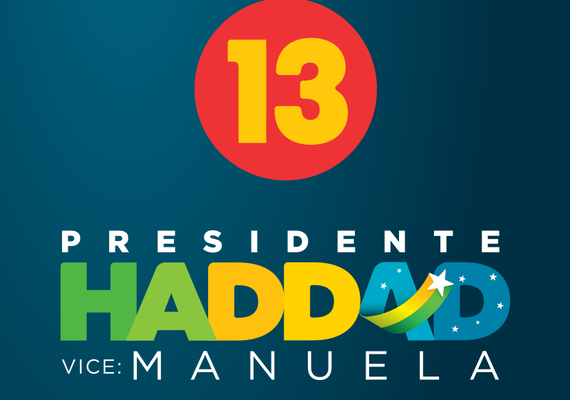 Haddad tira Lula e reduz vermelho de material de campanha