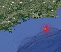 Novo tremor de terra de magnitude 3,1 é registrado no litoral do RJ