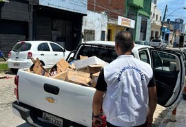Vigilância Sanitária apreende 300 kg de alimentos e bebidas estragadas no bairro da Levada