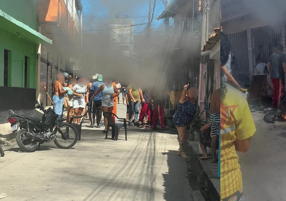 Incêndio em casa no Jacintinho deixa três feridos após vazamento de gás