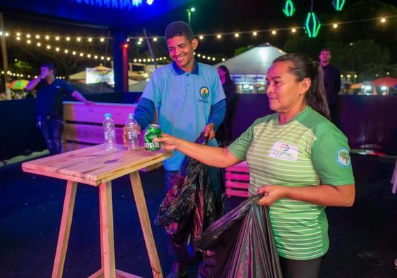 Cooperativas recolhem mais de 1.300 quilos de recicláveis em shows do Benedito Bentes