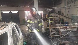 Na madrugada, incêndio destrói lava jato no município de Rio Largo