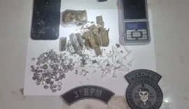 Jovem de 15 anos é apreendido com cocaína, crack e maconha em Arapiraca