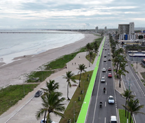 Orla marítima ganha mais 2,1 km de faixa de passeio compartilhado