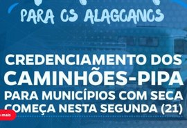 AMA anuncia credenciamento de caminhões pipa a partir de segunda