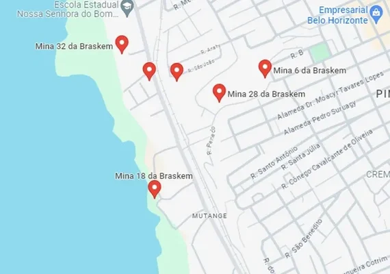 Google Maps inlui localização de minas da Braskem; ex-moradores usam a função para protestar