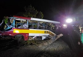 Concluída operação de retirada de ônibus que caiu na Serra da Barriga em Alagoas