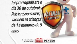 Campanha de Vacinação contra a Poliomielite é prorrogada mais uma vez