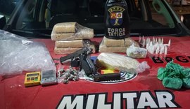 Polícia prende acusados de homicídio e de tráfico de drogas na parte alta de Maceió