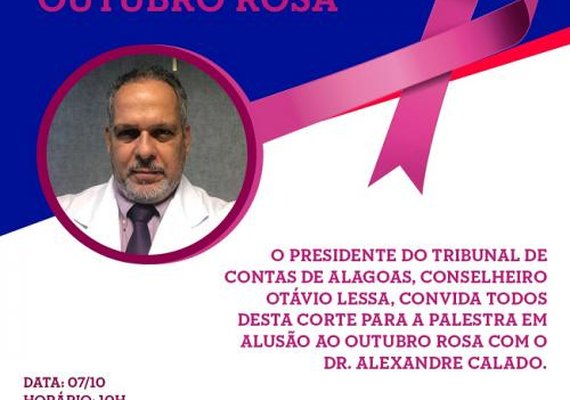 TCE/AL Promove ciclo de palestras Outubro Rosa