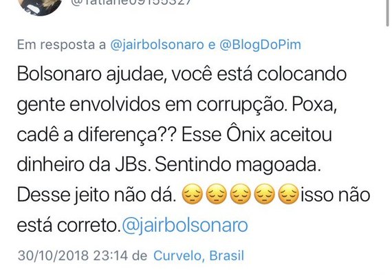 Conta no Twitter mostra arrependimentos de eleitores de Bolsonaro