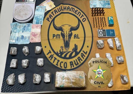 Mulher é presa com drogas e dinheiro durante operação policial em Palmeira dos Índios