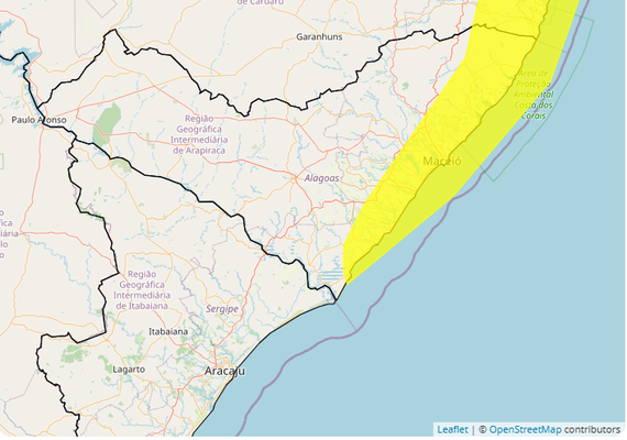 Inmet mantém alerta de chuvas intensas para Maceió e mais 32 municípios de AL; confira a lista