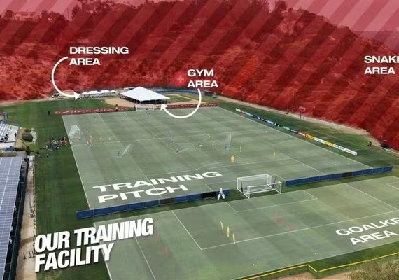 Área de cobras chama atenção em CT da Suíça para a Copa de 2026