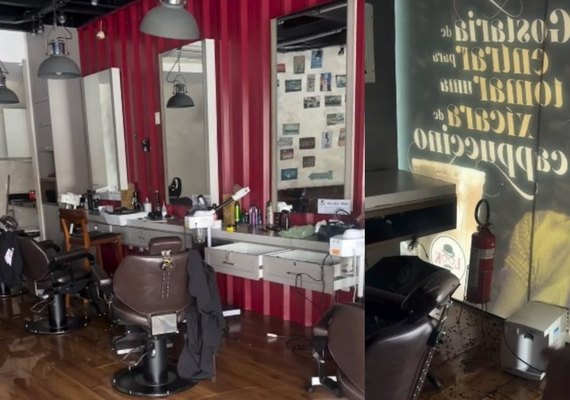 Barbearia é arrombada em Maceió e proprietário relata prejuízo de R$ 40 mil