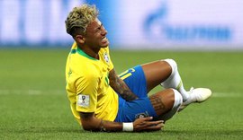 Neymar fica na academia e não participa de treino no gramado