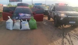 PM apreende 35 kg de maconha em carro que seguia para Marechal Deodoro