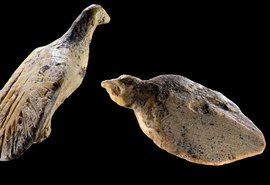 Aves esculpidas em presas de mamute de 40 mil anos são achadas em caverna