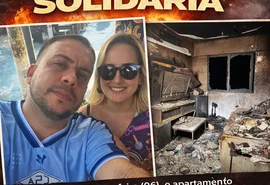 Após incêndio, família lança vaquinha para reconstruir apartamento destruído
