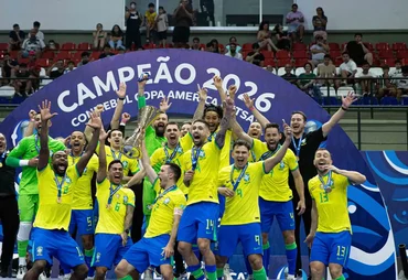 Brasil vence Argentina e conquista 12º título da Copa América de Futsal
