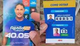 Confuso? Candidato distribui santinho com nome do prefeito e foto do rival