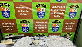 Ações da PM resultam em prisão por tráfico e porte ilegal de arma no interior de Alagoas