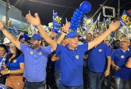 Sábado político em Quebrangulo é destacado pela força de apoiadores em torno de Manoel Tenório e Feu Maia