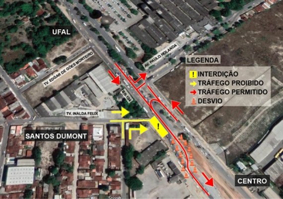 Setrand altera trânsito do entorno do Viaduto da PRF a partir de quinta (01)