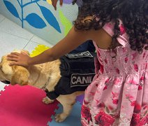 Cão de apoio emocional ajuda crianças vítimas de violência na Justiça de AL