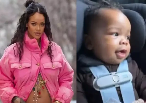Rihanna mostra o filho pela primeira vez nas redes sociais