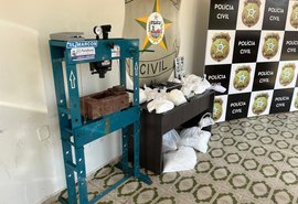 Polícia apreende 50 kg de drogas em Arapiraca, estoura laboratório e dá prejuízo milionário ao tráfico