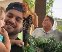 Leonardo recebe críticas após vídeo com neto caçula de Zé Felipe: 'nojento'