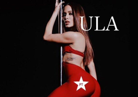 Apoiando Lula, Anitta publica foto com estrela do PT no bumbum