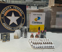 Em Maceió, Receita Federal apreende cocaína líquida, anabolizantes e outras substâncias proibidas