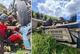 Motorista é resgatado após acidente grave na BR-101 em Novo Lino