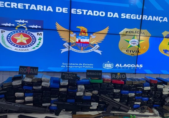 Avaliada em R$ 1,4 milhão, droga apreendida em Maceió pertencia a traficante foragido no Rio de Janeiro