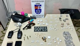 PM-AL apreende arma, drogas e munições e recupera produtos de furto no interior do estado