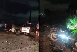 Homem com sinais de embriaguez fica ferido em colisão frontal na BR-316