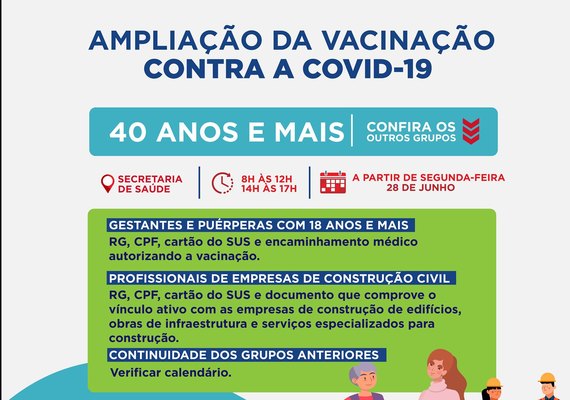 Covid-19: Santana do Ipanema vacina pessoas com 40 anos hoje (28)