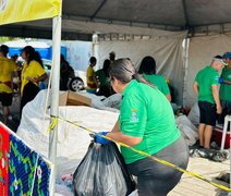 Cooperativa realiza coleta seletiva em evento de corrida na orla de Maceió