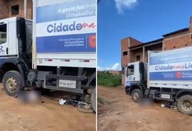 Motociclista morre atropelado por caminhão de lixo em Palmeira dos Índios