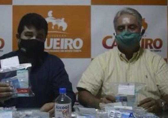 Prefeitura de Cajueiro anuncia distribuição de kit de remédios para covid-19 e chama de água milagrosa
