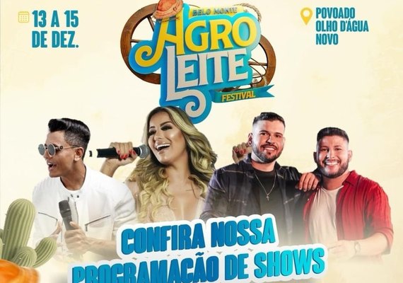 Confira a programação oficial de shows do 2º AgroLeite Festival