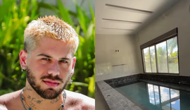 Zé Felipe revela mansão com estúdio e piscina no quarto