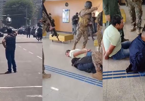 Dois homens são presos após manterem funcionários de banco reféns