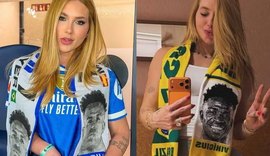 Virginia exibe nova faixa da Seleção dada por Vini Jr. e comenta reação do jogador