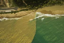 Obras desviam rio por 1,4 km e criam situação inédita no litoral de Maceió