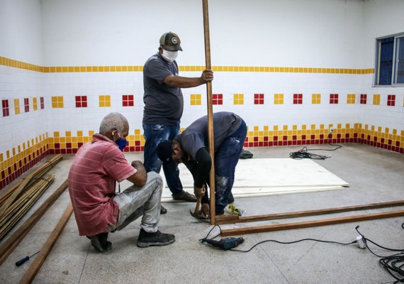 Prefeitura de Marechal monta alojamentos para acolher desalojados durante possível enchente