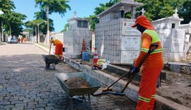 Cemitérios públicos de Maceió passam por mutirão de limpeza e manutenção