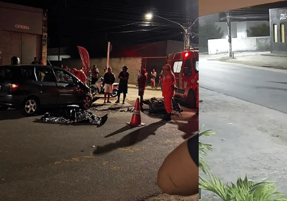 Motociclista é arremessado após colisão com carro e morre em Penedo